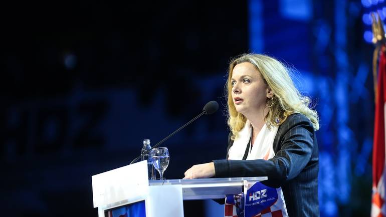 17.05.2014., Zagreb - U Kosarkaskom centru Drazen Petrovic odrzan je motivacijski sabor Hrvatske demokratske zajednice. Zeljana Zovko. Photo: Petar Glebov/PIXSELL